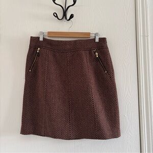 Ann Taylor Wool Blend Textured Pencil Skirt Size 10